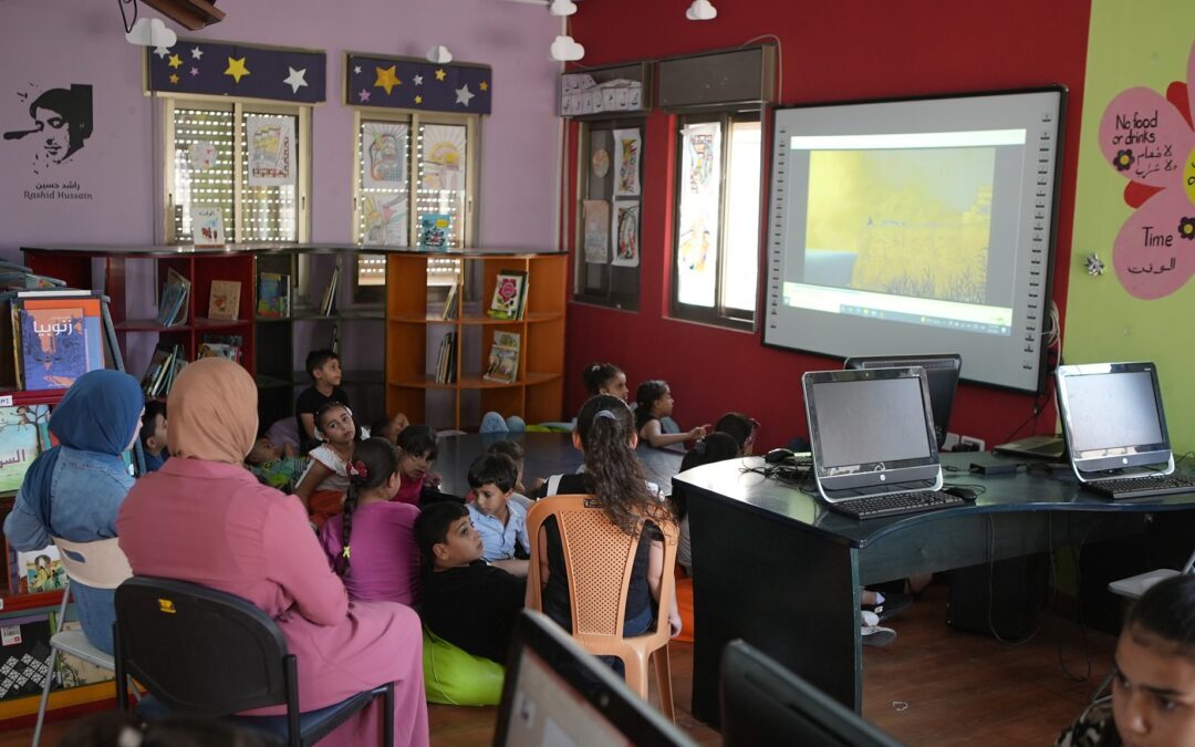 10.Alrowwad Screened the cartoon movie “The Tower” for children.
